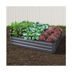 Enchanted Garden - Garden Bed Aluminium Grey 150x90cm
