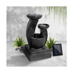 Enchanted Garden - Gardeon 3 Tier Solar Water Fountain Blue