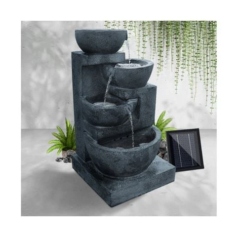 Enchanted Garden - Gardeon 4 Tier Solar Water Fountain Blue