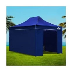 CoolShade - Instahut Gazebo Pop Up 3x4.5m Blue