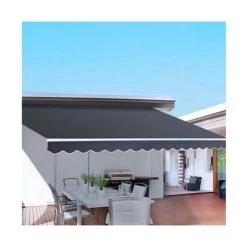 CoolShade - Instahut Motorised 4.5x3m Folding Arm Grey