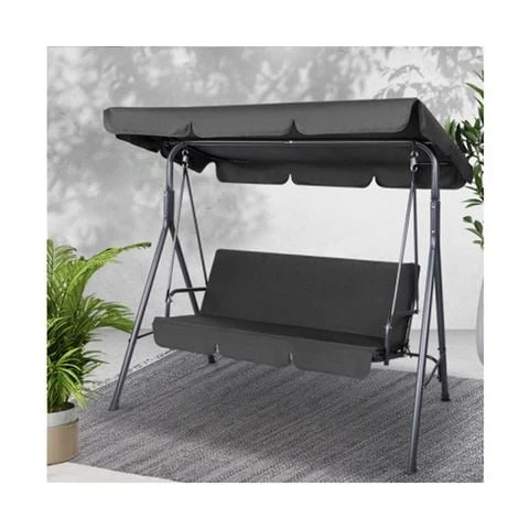 Fotya - Outdoor Swing Chair Hammock 3 Seater Black