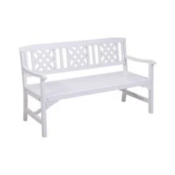 Exterieur Outdoor - Gardeon Wooden Garden Bench White