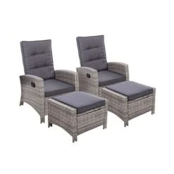 Exterieur Outdoor - Sun Lounge Recliner Chair Set 2pc