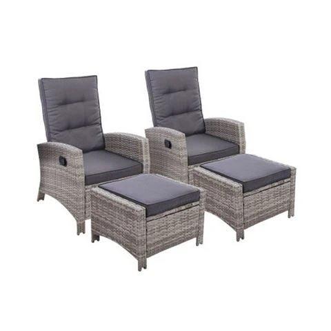 Exterieur Outdoor - Sun Lounge Recliner Chair Set 2pc