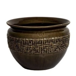 Florabelle - Lena Decorative Planter Olive 25x35cm