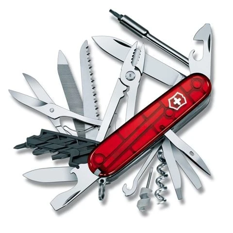 Victorinox - Cyber Tool 41 Swiss Army Knife Transparent Red